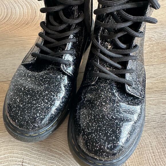 Dr. Marten's 1460 Lace Up Fashion Boot Black Cosmic Glitter US 3 - Picture 3 of 9